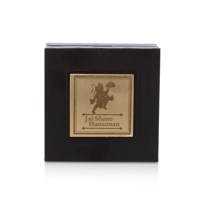 Hanuman Murti Design Pooja Box - 3.05 X 3.05 X 1.5 Inches | Puja Box/ Charan Paduka Box For Pooja And Gifting