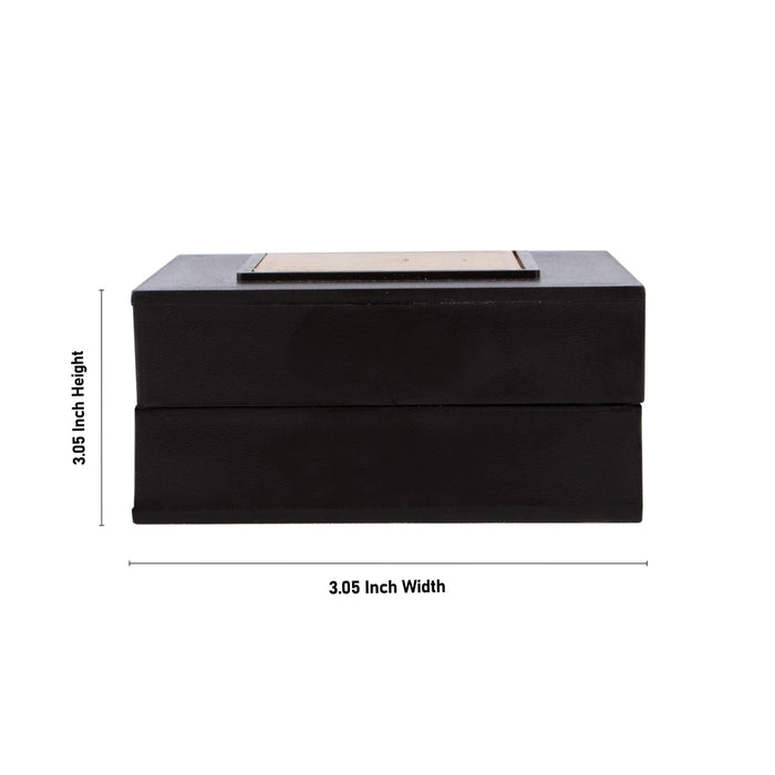 Hanuman Murti Design Pooja Box - 3.05 X 3.05 X 1.5 Inches | Puja Box/ Charan Paduka Box For Pooja And Gifting