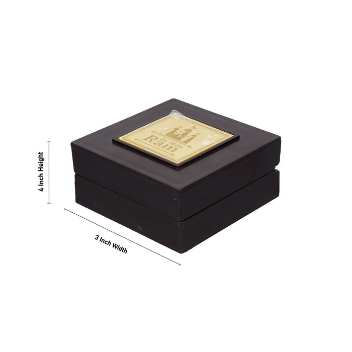 Ram Darbar Murti Design Pooja Box - 4 X 3 X 3 Inches | Puja Box/ Charan Paduka Box For Pooja And Gifting