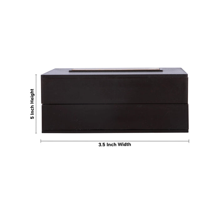 Murugan Murti Design Pooja Box - 5 X 3.5 X 5 Inches | Puja Box/ Charan Paduka Box For Pooja And Festive Gifting