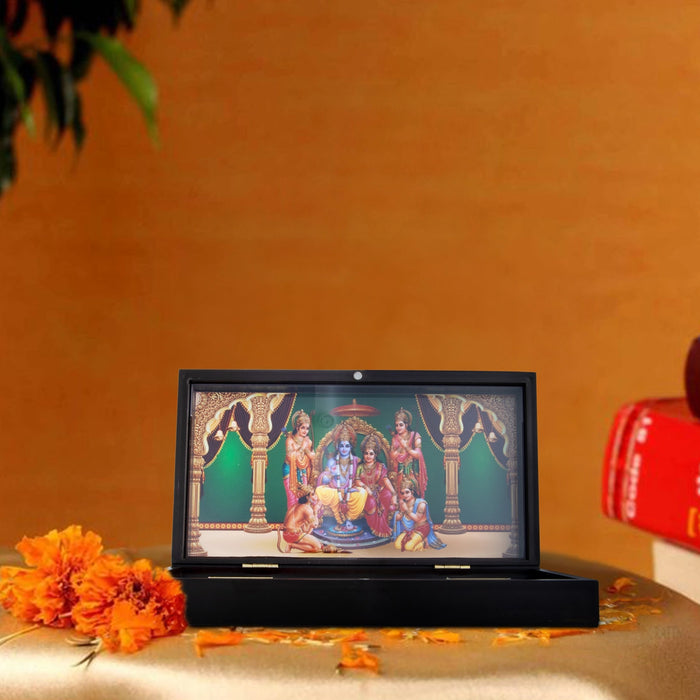 Ram Darbar Padham Box - 1.5 x 8.5 Inches | Charan Paduka box / Pooja Box for Home