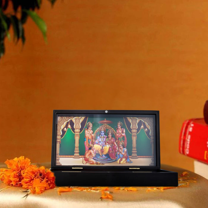 Ram Darbar Padham Box - 1.5 x 8.5 Inches | Charan Paduka box / Pooja Box for Home