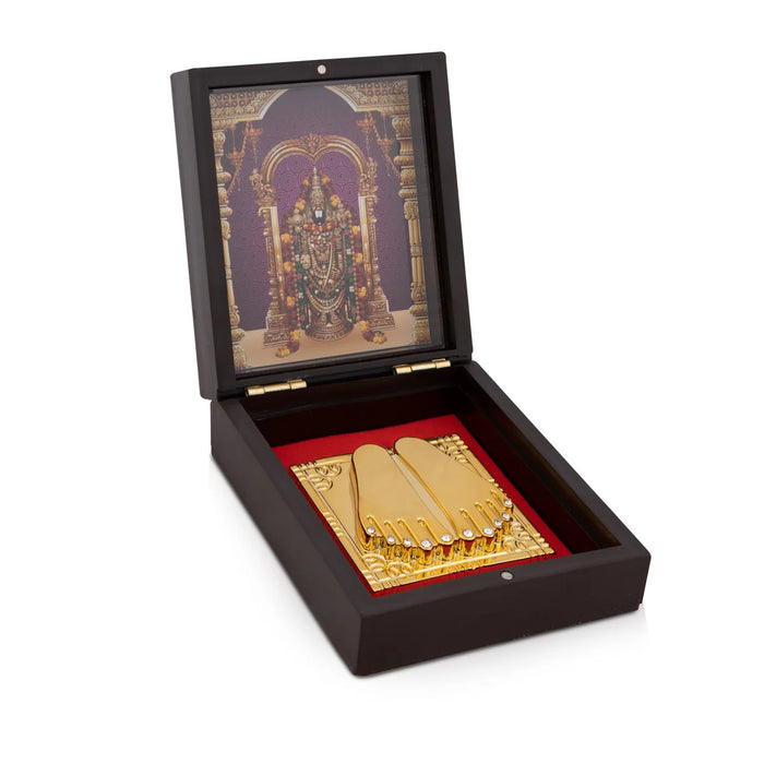 Paduka Box - 1.5 x 3 x 4.5 Inches | Plastic Tirupati Balaji Pooja Box/ Padham Box for Home