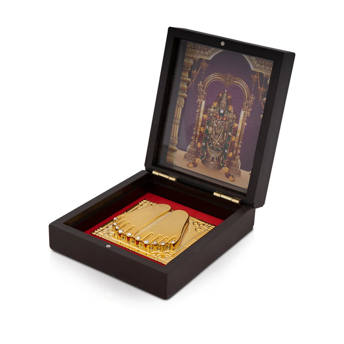 Paduka Box - 1.5 x 3 x 4.5 Inches | Plastic Tirupati Balaji Pooja Box/ Padham Box for Home