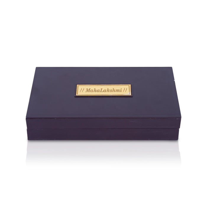 Maha Lakshmi Paduka Box - 2 x 8.5 Inches | Gold Print Pooja Box/ Padham Box for Home