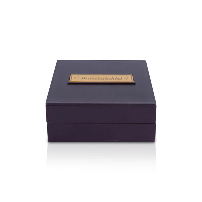 Lakshmi Murti Design Pooja Box - 1.5 X 3.5 X 4 Inches | Puja Box/ Charan Paduka Box For Pooja And Gifting