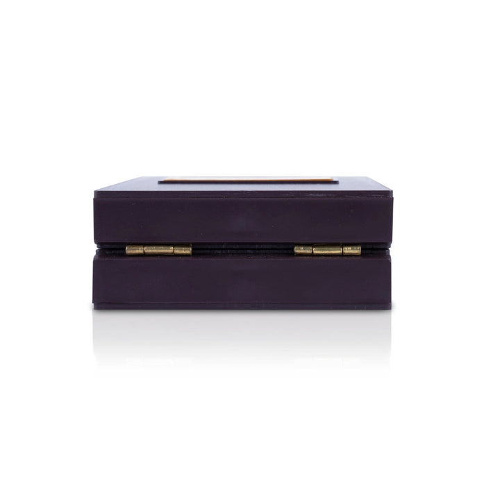 Lakshmi Murti Design Pooja Box - 1.5 X 3.5 X 4 Inches | Puja Box/ Charan Paduka Box For Pooja And Gifting