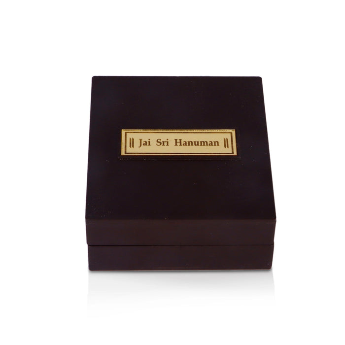 Hanuman Charan Paduka Box - 4 Inches | Gold Print Pooja Box/ Padham Box for Home