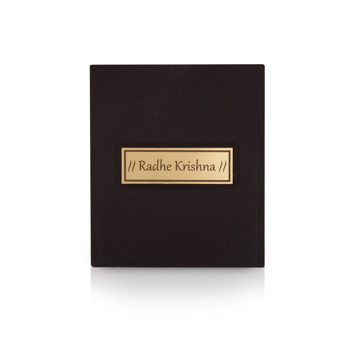 Radha Krishna Murti Design Pooja Box - 1.5 X 3.5 X 4.5 Inches | Puja Box/ Charan Paduka Box For Pooja & Gifting