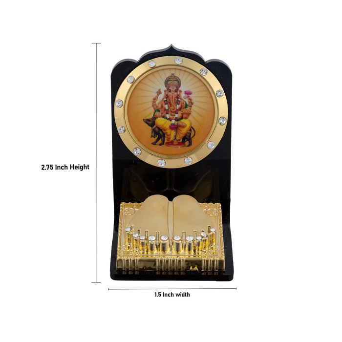 Acrylic Ganesha Padham - 2.75 x 1.5 Inches | God Stand/ God Photo Stand for Pooja Decor/ 35 Gms