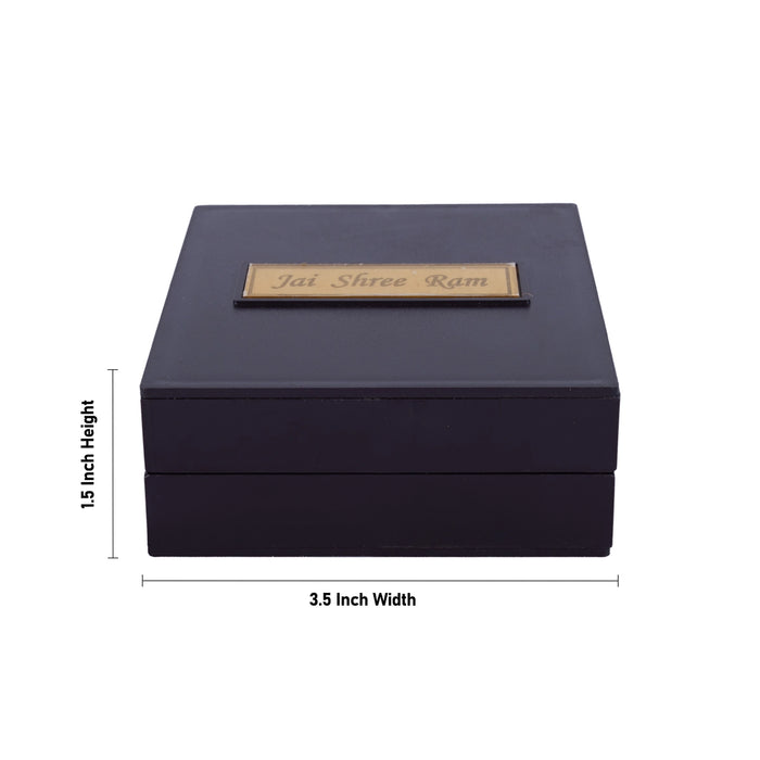 Ram Darbar Murti Design Pooja Box- 1.5 X 3.5 Inches | Charan Paduka Box/Puja Box For Devotional Gifting & Prayer