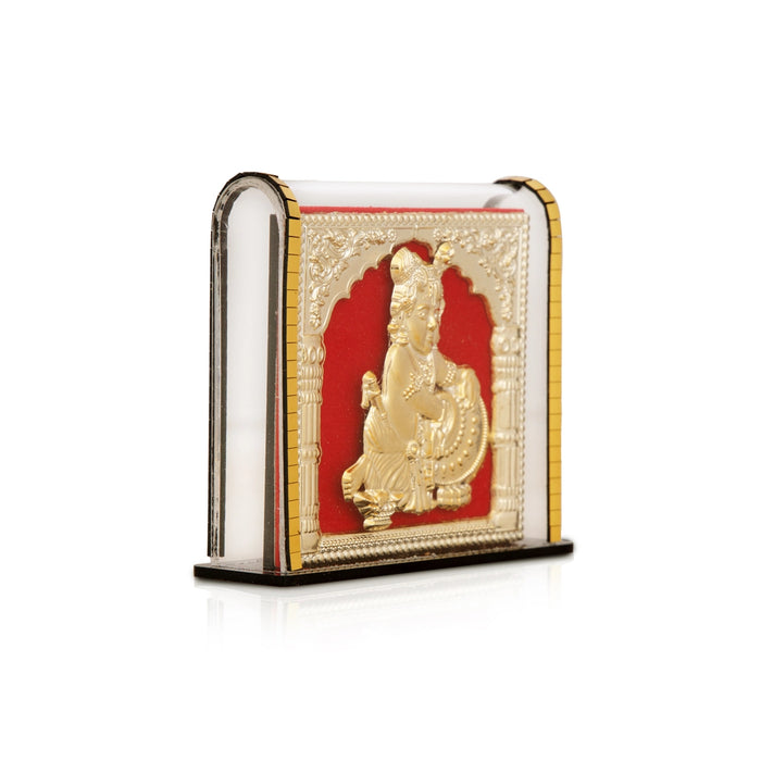 Acrylic Photo Frame - 2.75 x 3 Inches | Butter Krishna Design Acrylic Photo Stand/ Acrylic Frame Stand for Car