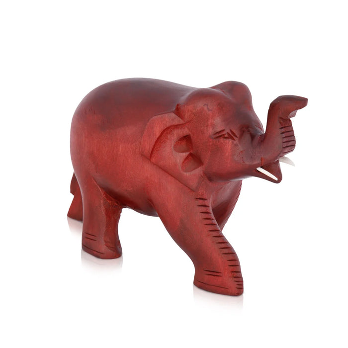 Elephant Statue - 3 Inches | Wooden Statue/ Colour Elephant Figurine/ Elephant Sculpture for Home