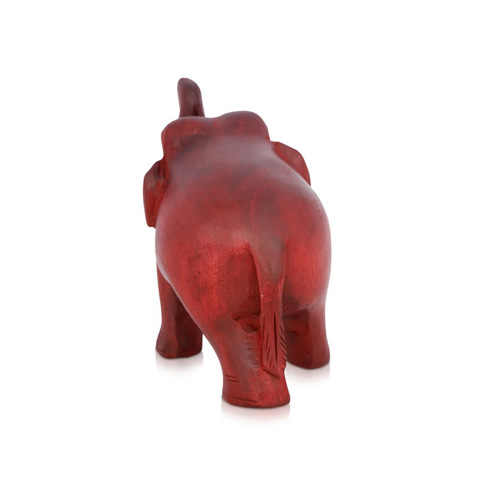 Elephant Statue - 3 Inches | Wooden Statue/ Colour Elephant Figurine/ Elephant Sculpture for Home