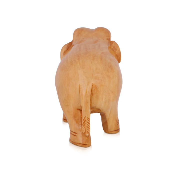 Elephant Statue - 3 Inches | Wooden Statue/ Colour Elephant Figurine/ Elephant Sculpture for Home