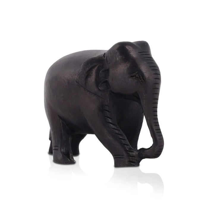 Elephant Statue - 2 Inches | Wooden Statue/ Colour Elephant Figurine/ Elephant Sculpture for Home