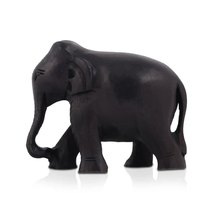 Elephant Statue - 2 Inches | Wooden Statue/ Colour Elephant Figurine/ Elephant Sculpture for Home