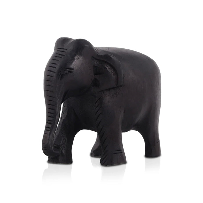 Elephant Statue - 2 Inches | Wooden Statue/ Colour Elephant Figurine/ Elephant Sculpture for Home