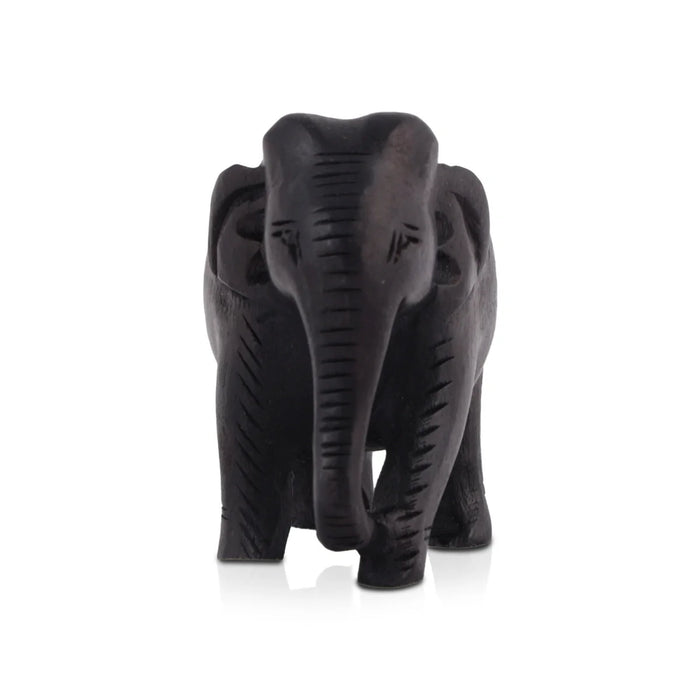 Elephant Statue - 2 Inches | Wooden Statue/ Colour Elephant Figurine/ Elephant Sculpture for Home