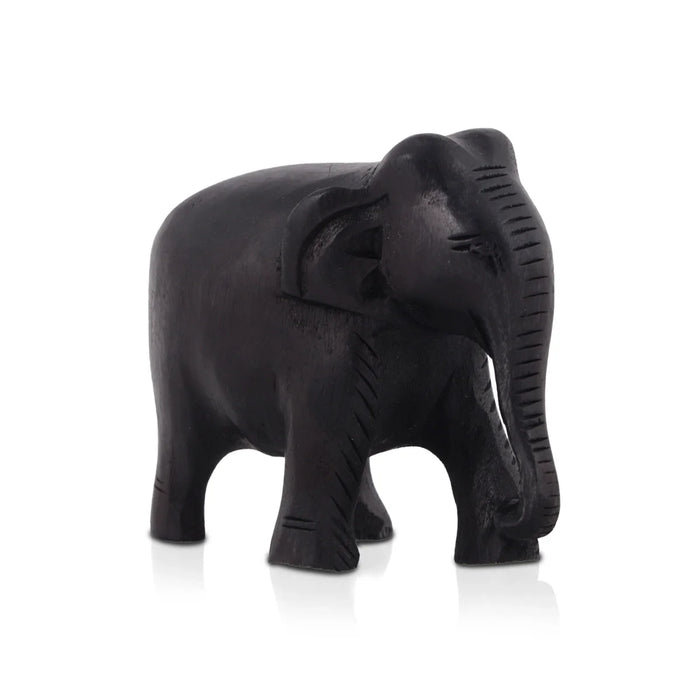 Elephant Statue - 2 Inches | Wooden Statue/ Colour Elephant Figurine/ Elephant Sculpture for Home