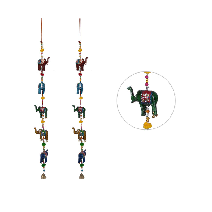 Hanging 5 Elephant 2.5 Inch - Side Thoranam Set H-03