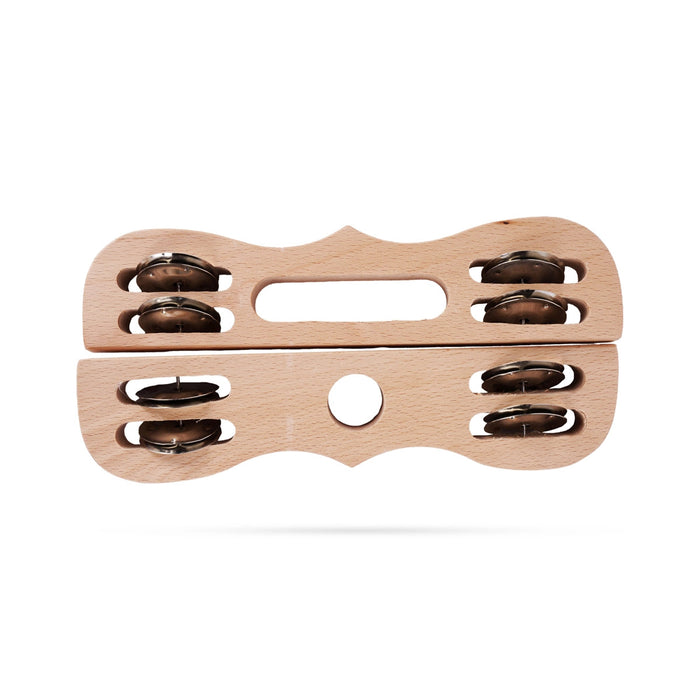 Wooden Chapala Kattai Pair - 9 x 2 Inches | Hand Cymbals/ Wood Kartal/ Musical Instrument for Bhajan