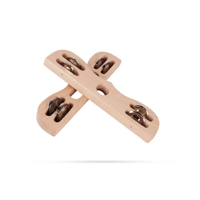 Wooden Chapala Kattai Pair - 9 x 2 Inches | Hand Cymbals/ Wood Kartal/ Musical Instrument for Bhajan