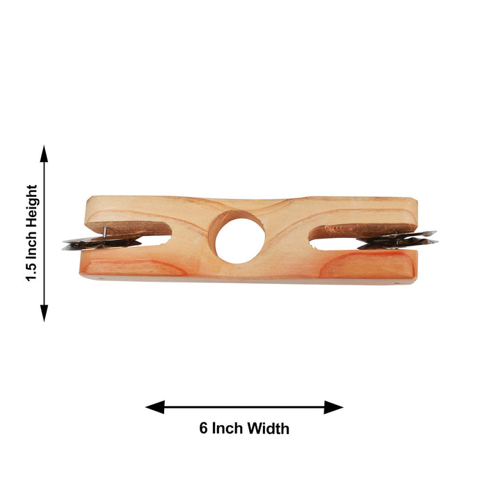 Hand Cymbals - 1.5 x 6 Inches | Wooden Hand Splash Cymbal/ Chapla Kattai for Bhajan