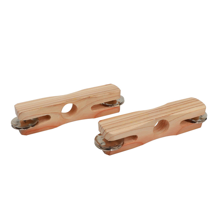 Wooden Chapala Kattai Pair - 4.5 x 1.5 Inches | Chipli Hand Cymbals/ Musical Instrument/ Wood Kartal for Bhajan