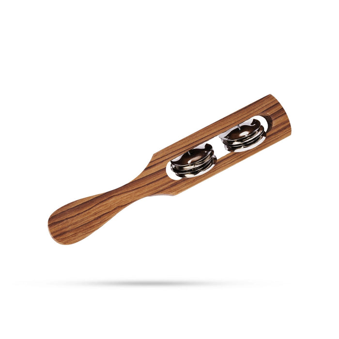 Wooden Hatheli - 8 x 1.5 Inches | Single Slot Kartal/ Musical Instrument/ Hand Jingles/ Hand Cymbals for Bhajan