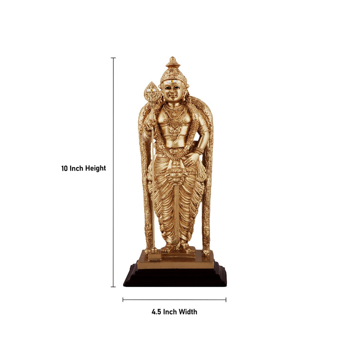 Murugan Statue - 10 x 4.5 Inches | Murugan Idol/ Polyresin Statue for Pooja