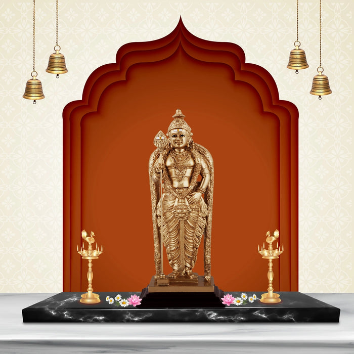 Murugan Statue - 10 x 4.5 Inches | Murugan Idol/ Polyresin Statue for Pooja