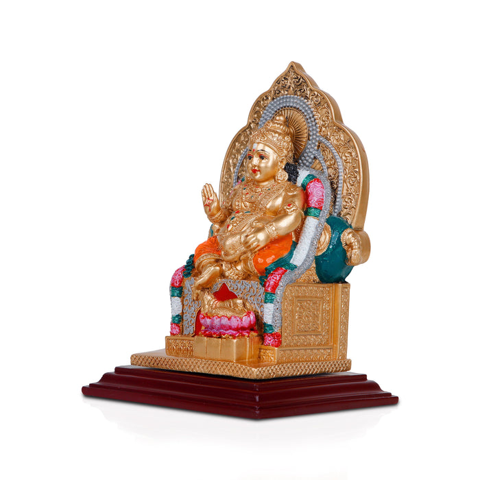 Kuberan Statue - 8 Inches | Kuber Murti/ Golden Polish Kuber Statue/ Kuberan Idol for Home