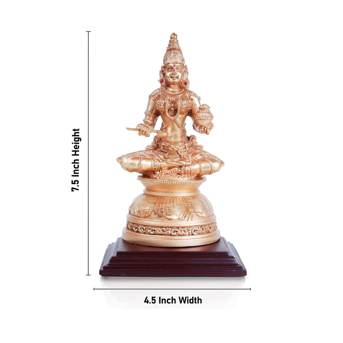 Annapurna Devi Murti - 7.5 x 4.5 Inches | Resin Statue/ Annapoorani Idol for Pooja