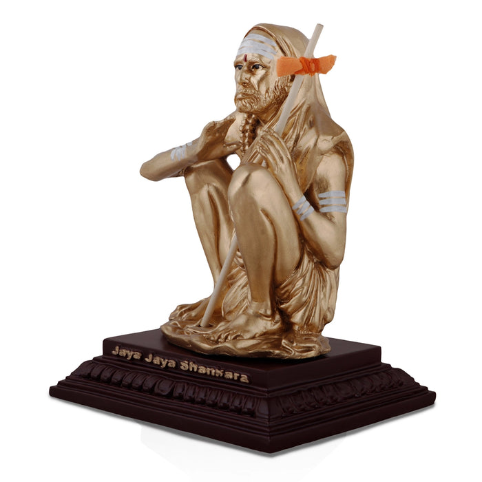 Maha Periyava Idol - 7.5 Inches | Shankaracharya Statue/ Marble Dust Statue for Home Decor