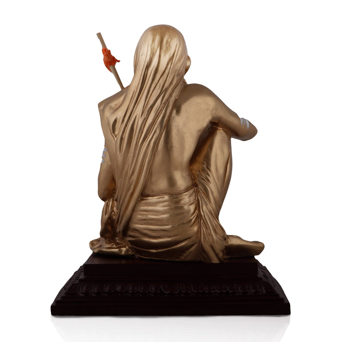 Maha Periyava Idol - 7.5 Inches | Shankaracharya Statue/ Marble Dust Statue for Home Decor