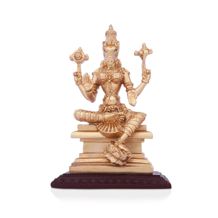 Varahi Amman Idol - 7.5 x 5 Inches | Resin Varahi Amman Statue for Pooja