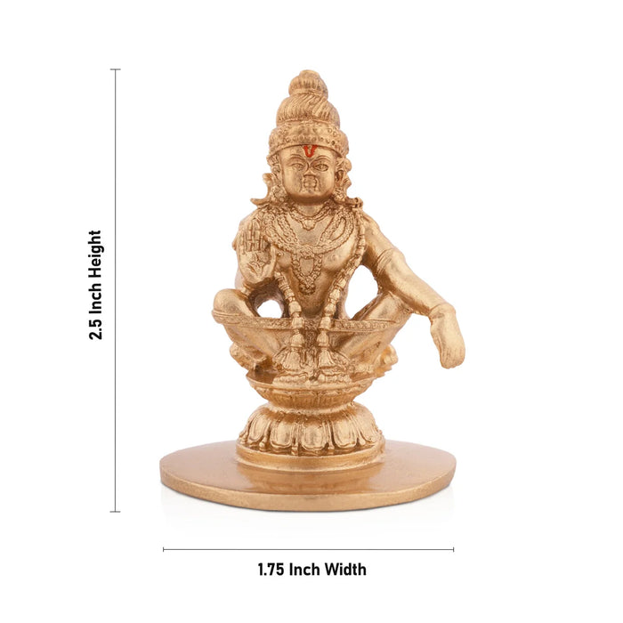 Ayyappan Statue - 2.5 x 1.75 Inches | Resin Statue/ Ayyappan Idol/ Ayyappa Vigraham for Pooja