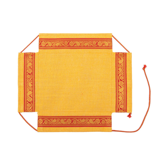 Jute Bag with Handle - 4 x 10.5 x 8.5 Inches | Basket Handbag/ Jute Handbag for Women