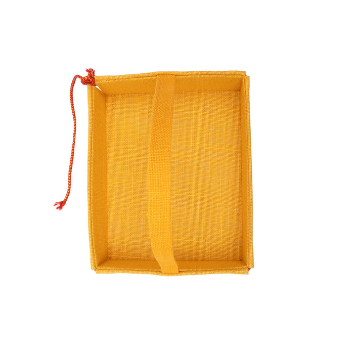 Jute Bag with Handle - 4 x 10.5 x 8.5 Inches | Basket Handbag/ Jute Handbag for Women