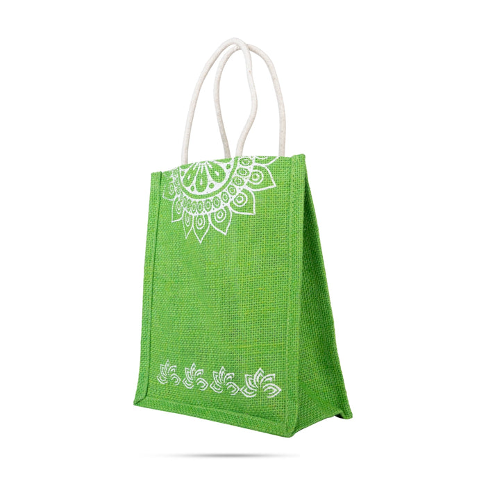 Jute Bag With Velcro - 10 x 8 Inches | Designing Tote Bag/ Jute Handbag/ Carry Bag For Shopping & Gifting