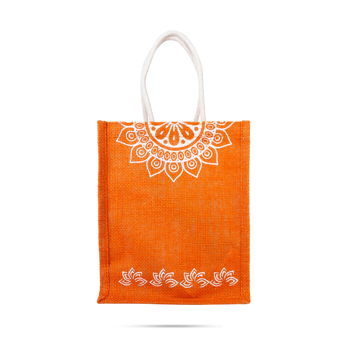 Jute Bag With Velcro - 10 x 8 Inches | Designing Tote Bag/ Jute Handbag/ Carry Bag For Shopping & Gifting