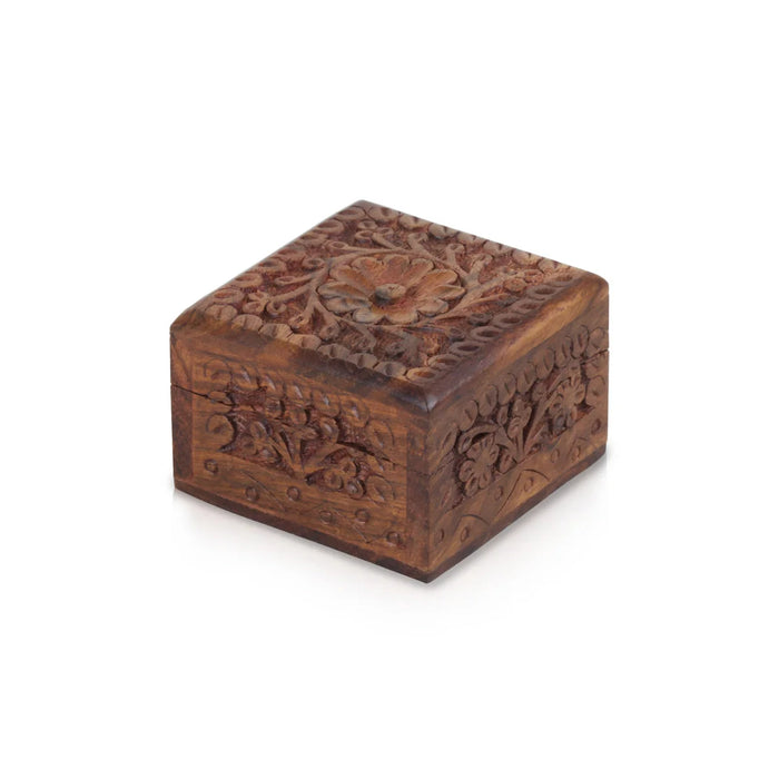 Jewel Box - 2 x 3 Inches | Wooden Box/ Kashmiri Work Storage Box for Home