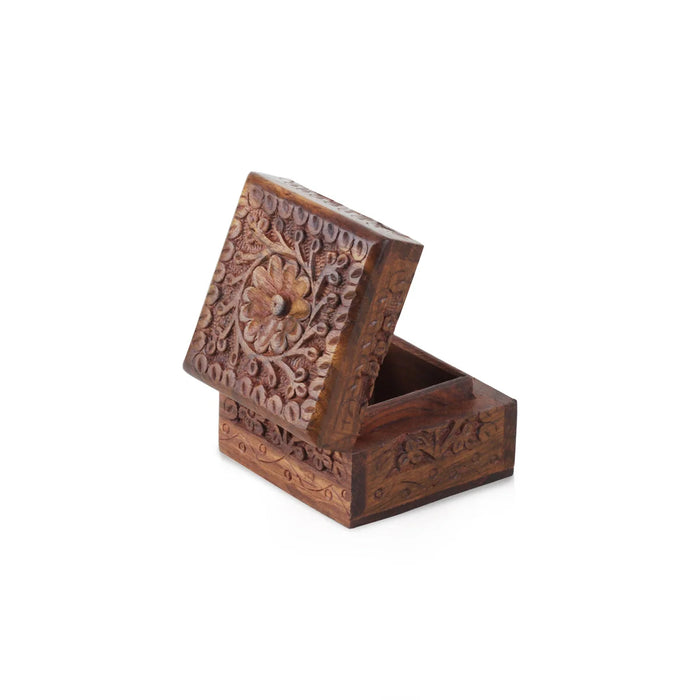 Jewel Box - 2 x 3 Inches | Wooden Box/ Kashmiri Work Storage Box for Home