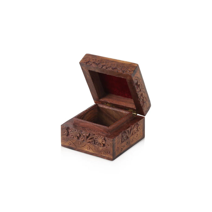 Jewel Box - 2 x 3 Inches | Wooden Box/ Kashmiri Work Storage Box for Home