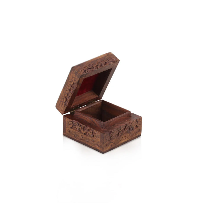 Jewel Box - 2 x 3 Inches | Wooden Box/ Kashmiri Work Storage Box for Home