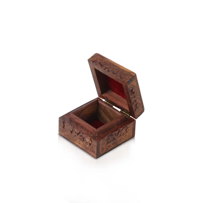 Jewel Box - 2 x 3 Inches | Wooden Box/ Kashmiri Work Storage Box for Home