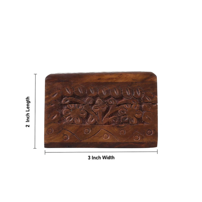 Jewel Box - 2 x 3 Inches | Wooden Box/ Kashmiri Work Storage Box for Home