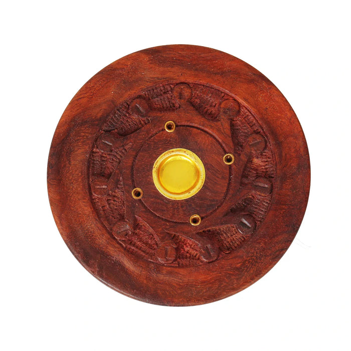 Dhoop Holder - 1 x 4 Inches | Wooden Dhoop Stand/ Incense Holder for Pooja