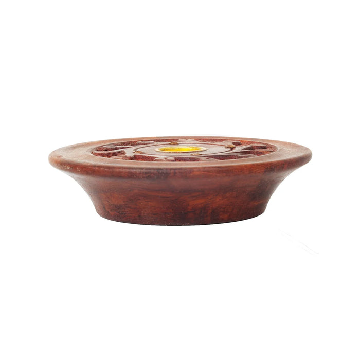 Dhoop Holder - 1 x 4 Inches | Wooden Dhoop Stand/ Incense Holder for Pooja